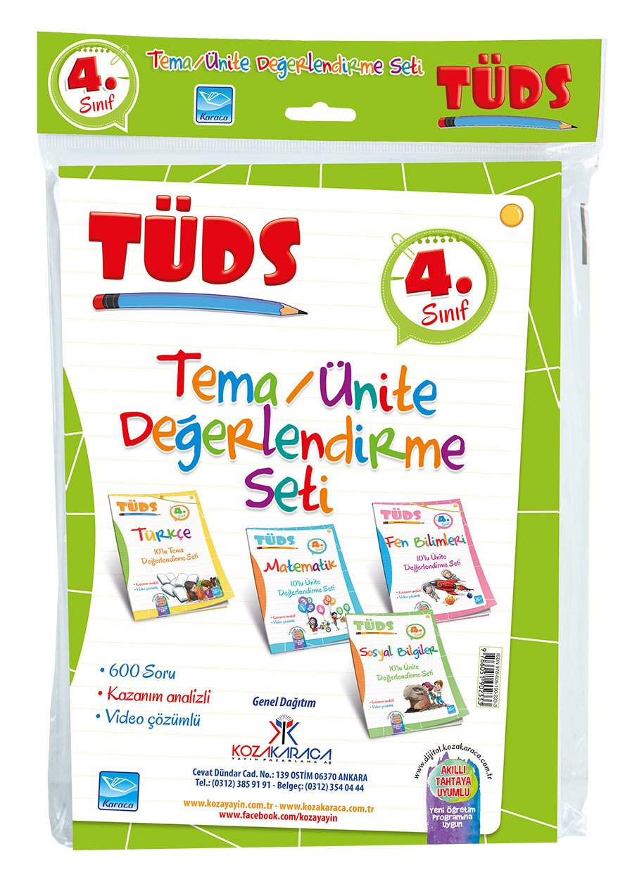 4. Sınıf TÜDS Tema/Ünite Değerlendirme Sınav Seti