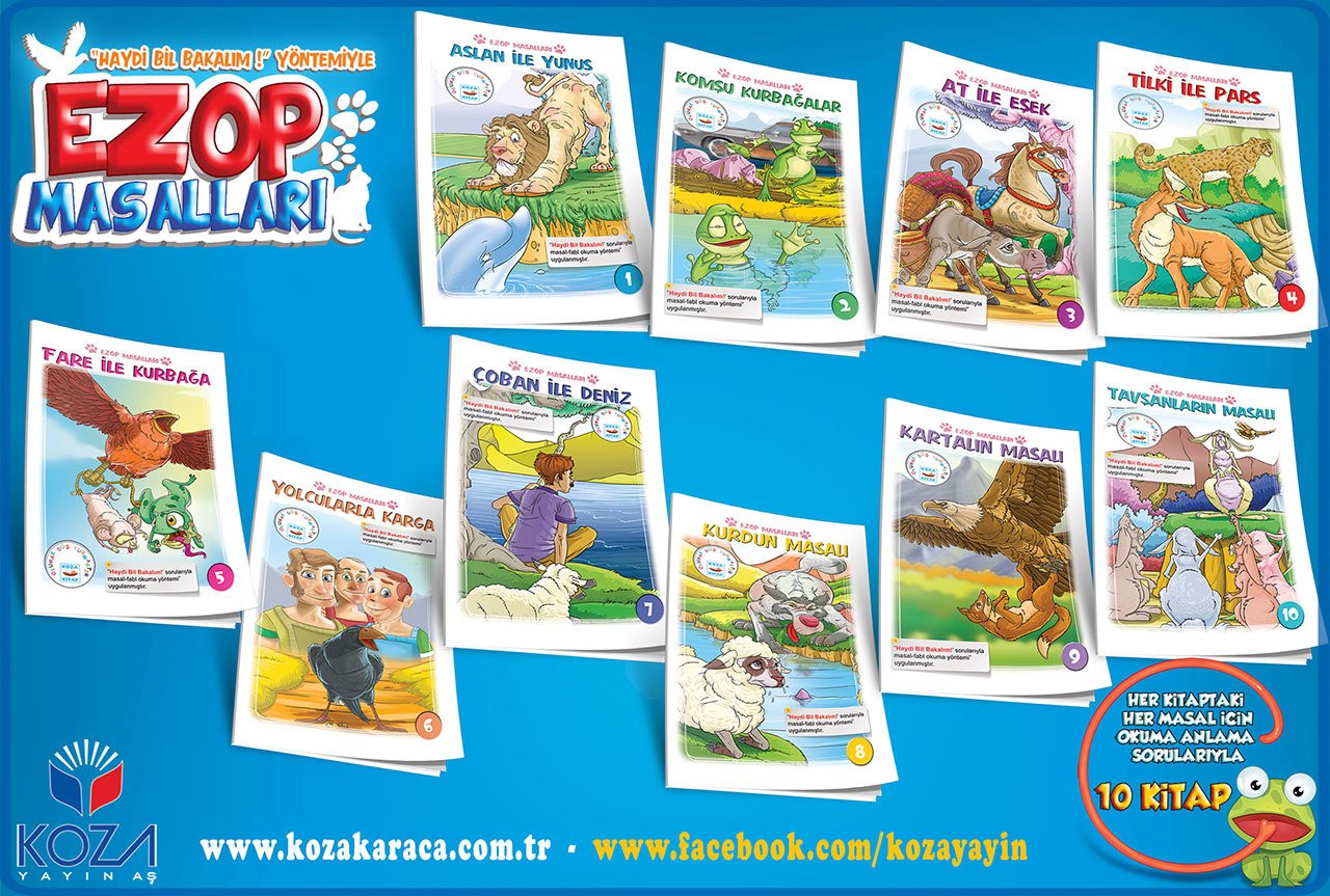 Ezop Masalları (10 Kitap)