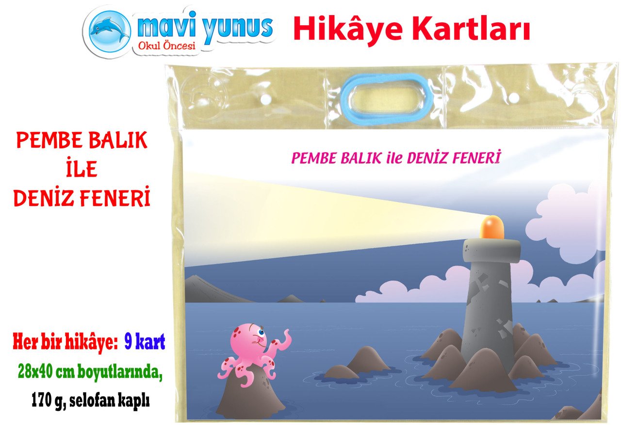 Pembe Balık ile Deniz Feneri Hikaye Kartı (3-4-5 Yaş)