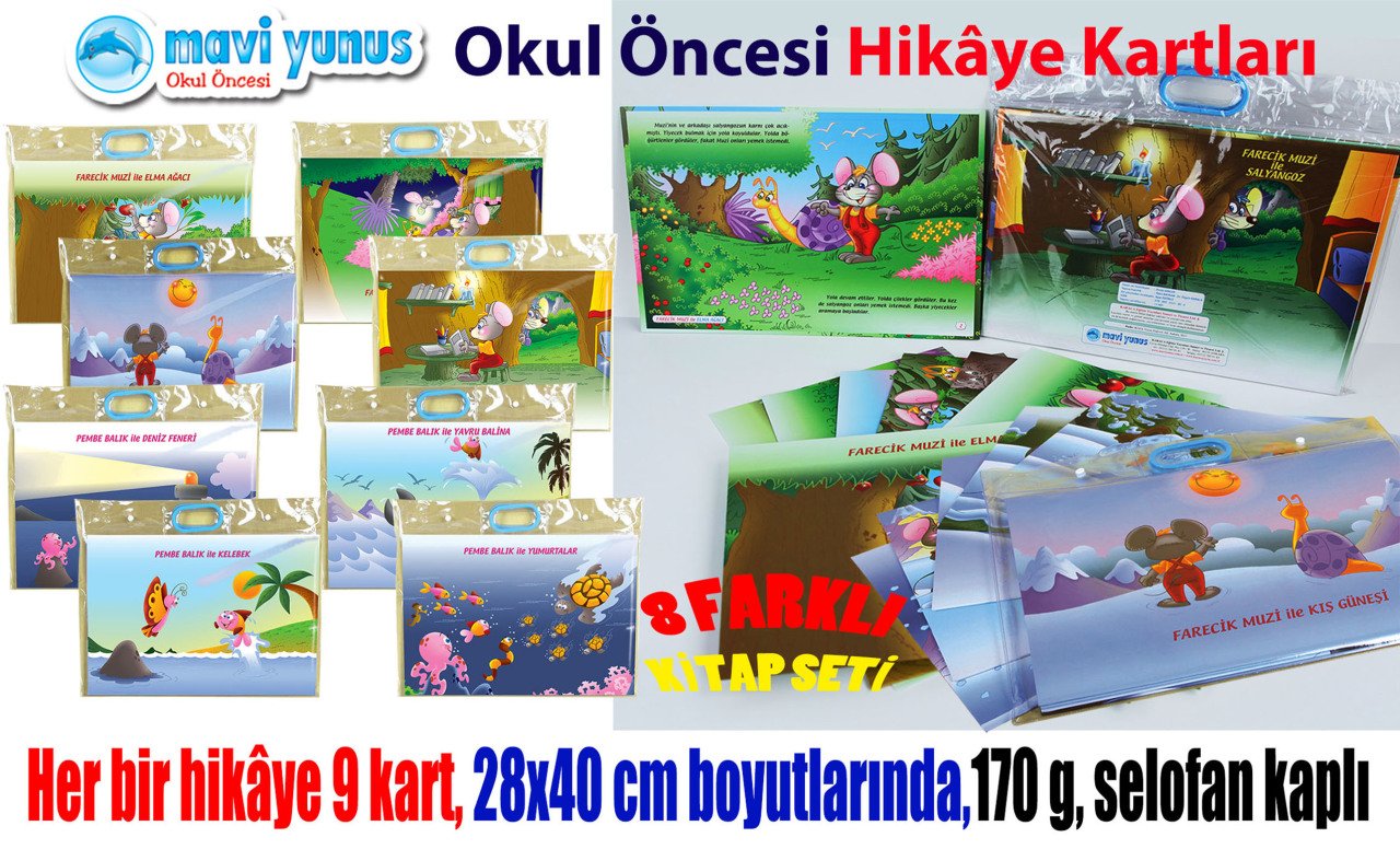 Hikaye Kartları Seti (8 Ayrı Kitap) (3-4-5 Yaş)